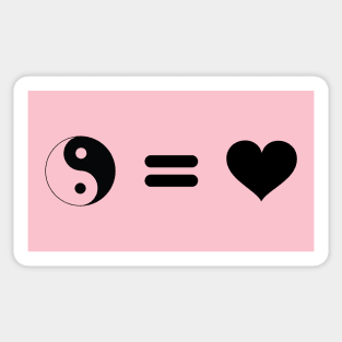 Taoism Equals Love Sticker